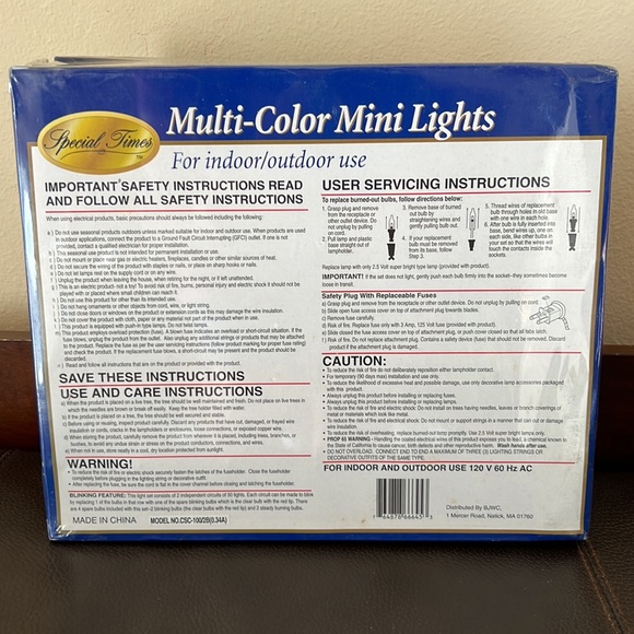 NWOT X-mas 300 Color Mini Lights For Indoor/Outdoor Use -3 Sets of 100 Lights - Picture 3 of 6